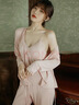 覓絲（Agentmuse）睡衣女60S天絲莫代爾吊帶長(cháng)褲三件套中國風(fēng)家居服帶杯墊套裝 曬單實(shí)拍圖