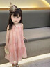 G.duck小黃鴨女童夏季裙子2026新款小女孩吊帶裙夏天公主裙兒童雪紡夏裝 110(建議98-105cm3-4周歲) 曬單實(shí)拍圖