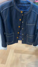 三彩2026春季新款仿牛仔外套明線(xiàn)口袋夾克開(kāi)衫短款小個(gè)子M 藏青色 M 160/84A 曬單實(shí)拍圖