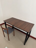樺林語(yǔ)加固電腦桌臺式家用臥室一體寫(xiě)字現代簡(jiǎn)約書(shū)桌學(xué)習辦公室電競桌子 黑架子+古橡木【16MM厚加固款】 長(cháng)120寬60高75cm 曬單實(shí)拍圖