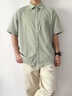 倉石一樹(shù)亞麻襯衫男士短袖夏季2026新款五分袖棉麻襯衣休閑上衣潮 淡綠 XL 130-145斤 曬單實(shí)拍圖