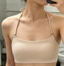貓人（MiiOW）掛脖美背內衣女粉底液隱形無(wú)痕細肩帶抹胸夏季薄款內搭打底文胸罩 粉底膚 【系帶掛脖美背】 M 【34/75AB 70C 約85-100斤】 曬單實(shí)拍圖