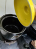 京嚴砂鍋養生煲湯家用耐高溫干燒不裂陶瓷燉湯燃氣燉鍋黃蓋5L砂鍋 曬單實(shí)拍圖