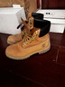 添柏嵐（Timberland）踢不爛男鞋戶(hù)外防水抓地牢固舒適耐穿大黃靴10061 小麥色 7.5 曬單實(shí)拍圖