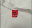 查爾斯桃心【王楚然同款】短袖T恤男女同款小愛(ài)心刺繡純色打底衫 本白 M 曬單實(shí)拍圖