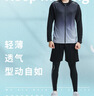 步銳特（BURUITE）跑步運動(dòng)套裝男籃球羽毛球健身服速干衣高彈訓練晨跑服緊身衣服 曬單實(shí)拍圖