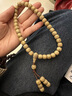 初緒星月菩提36顆手持海南雞油黃原生態(tài)黃金籽正月桶珠圓珠手串 9x8mm桶珠 【36顆手持款】 曬單實(shí)拍圖
