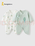 童泰嬰兒連體衣春秋季純棉衣服初生寶寶蝴蝶哈衣爬服和尚服綠色59cm 曬單實(shí)拍圖