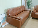 奧弗瑪法式復古油蠟皮新款小戶(hù)型雙人位真皮沙發(fā)客廳三人牛皮直排皮沙發(fā) 咖棕色（油蠟頭層真皮）豪華版 小四人位 2m 曬單實(shí)拍圖