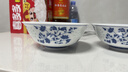 富玉青花瓷碗家用自由搭配新款景德鎮輕奢飯碗不燙手面碗精致高端碗 萬(wàn)壽蓮 6.5寸正德碗（拍5發(fā)6） 曬單實(shí)拍圖