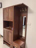 小木窩 胡桃木間廳柜玄關(guān)柜鞋柜門(mén)口入戶(hù)帶鏡子一體實(shí)木柜新中式客廳柜 兩門(mén)間廳柜 規格 曬單實(shí)拍圖