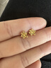 六福珠寶 足金梔子花黃金耳釘 計價(jià) G01G0027DS 約1.00克 曬單實(shí)拍圖