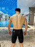 浩沙（hosa）泳褲男專(zhuān)業(yè)競技游泳褲男款成人五分泳褲游泳訓練 黑色 L 曬單實(shí)拍圖