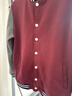 英倫風(fēng)棒球服初高中小學(xué)生校服長(cháng)袖班服春秋款運動(dòng)休閑連帽外套 4401【棒球服-灰袖子】酒紅色 175 曬單實(shí)拍圖