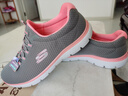 斯凱奇女鞋夏季2026新款軟底網(wǎng)面鞋休閑輕便透氣媽媽鞋一腳蹬穿脫老人鞋 灰色/粉紅色-GYPK 37.5 /參考常規尺碼38碼左右 曬單實(shí)拍圖
