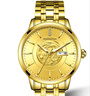 上海（SHANGHAI）男士手表男 24K黃金表全自動(dòng)機械男表鑲鉆龍全金盤(pán)表情侶男表3098 曬單實(shí)拍圖