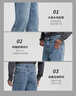 美特斯邦威[商場(chǎng)同款]牛仔褲男春新復古直筒顯瘦通勤褲 復古藍 L 175 84A 曬單實(shí)拍圖