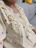 貓人棉綢睡衣女款春秋夏季長(cháng)袖公主風(fēng)帶胸墊家居服女士夏天短袖三件套 32006女【帶胸墊】長(cháng)袖長(cháng)褲套頭 L 女【建議體重100-120斤】 曬單實(shí)拍圖