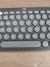 羅技（Logitech）PEBBLE 2 COMBO無(wú)線(xiàn)鍵鼠套裝 似K380+PEBBLE藍牙套裝 藍牙辦公75配列鍵盤(pán)靜音鼠標鵝卵石Mac ipad 2.4G+藍牙無(wú)線(xiàn)套裝【夜幕黑】 曬單實(shí)拍圖