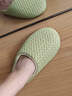 SUTINGHOUSE拖鞋居家室內靜音輕盈防滑防污防臭情侶男女踩屎感保暖日韓棉拖鞋 綠色（女） 36-37 曬單實(shí)拍圖