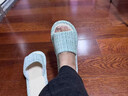 紅豆透氣亞麻拖鞋男士四季家居室內靜音防滑吸汗不臭腳春秋棉麻拖鞋女 灰色 42-43 適合41-42（內長(cháng)260MM） 曬單實(shí)拍圖