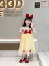 G.duck小黃鴨童裝白雪公主裙女童連衣裙夏季新款禮服裙女寶寶夏天紗裙 黃色 90 cm 曬單實(shí)拍圖