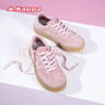 Kappa卡帕女鞋德訓鞋女2026新款鞋子女百搭板鞋輕便軟底運動(dòng)休閑鞋 奶茶粉 37 曬單實(shí)拍圖