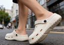 【CROCS同款】洞洞鞋男女時(shí)尚厚底增高夏季卡駱馳同款涼鞋戶(hù)外 米色 39 -40 曬單實(shí)拍圖