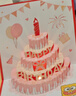名遇立體生日賀卡高級感送男女生手寫(xiě)帶音樂(lè )燈光3d蛋糕紙雕信紙創(chuàng  )意精美兒童禮物 紅色 曬單實(shí)拍圖