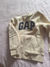 GAP男女裝碳素磨毛字母logo連帽抓絨衛衣上衣609115 米色 XS (165/84A)亞洲尺碼 曬單實(shí)拍圖
