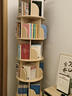 實(shí)木旋轉書(shū)架360度一體靠墻可移動(dòng)轉拐角書(shū)柜臥室床頭落地置物架 五層1.6m高_原木色_免漆松木 曬單實(shí)拍圖