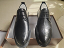駱駝（CAMEL）德比輕便舒適抓花牛皮商務(wù)正裝男士皮鞋 GE12235360 黑色 41 曬單實(shí)拍圖