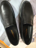 老人頭（LAORENTOU）商務(wù)休閑皮鞋男春秋季透氣軟底牛皮正裝婚禮鞋爸爸鞋 A90192 黑44 曬單實(shí)拍圖