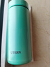 虎牌（TIGER）保溫保冷杯輕量便攜不銹鋼真空水杯MMZ-A35C-GL葉瓣綠350ml 曬單實(shí)拍圖