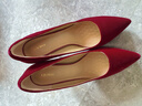 Lily Wei【心口朱砂】復古紅色高跟鞋防水臺婚鞋秀禾服宴會(huì )單鞋女 酒紅色12cm加寬版 41 曬單實(shí)拍圖