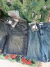 UR2025夏季新款女裝復古貓須水洗腰帶牛仔短褲UYY850081 曬單實(shí)拍圖