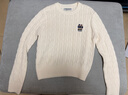 Teenie Weenie小熊女裝毛衣秋季復古學(xué)院老錢(qián)風(fēng)絞花針織衫 象牙白 S 曬單實(shí)拍圖