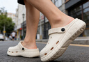 【CROCS同款】洞洞鞋男女時(shí)尚厚底增高夏季卡駱馳同款涼鞋戶(hù)外 米色 39 -40 曬單實(shí)拍圖