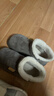 奧康（Aokang）抗菌棉鞋男士冬季加絨保暖居家用防滑防臭中老年包跟棉拖鞋外穿女 曬單實(shí)拍圖