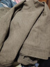 皮爾卡丹（pierre cardin）燈芯絨外套男裝秋冬季工裝潮流寬松休閑加厚夾克上衣 豆綠色 4XL 曬單實(shí)拍圖