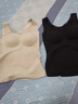 貓人（MiiOW）女士保暖內衣女蕾絲款打底衫羊毛保暖衣免穿文胸保暖背心女帶胸墊 曬單實(shí)拍圖