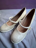COSMICKISS國風(fēng)旗袍女鞋瑪麗珍鞋綢緞單鞋女刺繡配裙子晚晚鞋中粗跟中式刺繡 米白色【37碼】 曬單實(shí)拍圖