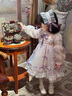G.duck小黃鴨童裝洛麗塔公主裙女童連衣裙春秋季蝴蝶結生日禮服蓬蓬裙女 粉紫色 100 建議2~3歲（ 90-100cm） 曬單實(shí)拍圖