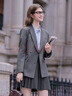 百圖betu女裝秋季新款西裝氣質(zhì)高級感后背開(kāi)衩設計西裝女2508T57 灰色 M 曬單實(shí)拍圖
