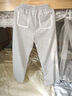衣然呈品蕾絲邊運動(dòng)休閑褲女春秋2026新款闊腿百搭小個(gè)子美式直筒衛褲子女 灰色 S 【建議70-95斤】 曬單實(shí)拍圖