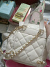 CHARLES&KEITH菱格大容量柔軟多用背包書(shū)包雙肩包包女包生日禮物CK2-60151400 Cream奶白色 S 曬單實(shí)拍圖