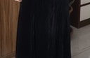 三彩2026春季新款絲絨半身裙松緊腰A字裙長(cháng)裙優(yōu)雅氣質(zhì)M 經(jīng)典黑 S 155/64A 曬單實(shí)拍圖