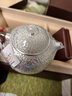 銀器時(shí)代純手工錘紋西施壺一張打銀壺泡茶壺足銀999家用銀茶壺送禮銀茶具 小號石紋款140克+證書(shū) 230ml 曬單實(shí)拍圖
