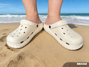 【CROCS同款】洞洞鞋男女時(shí)尚厚底增高夏季卡駱馳同款涼鞋戶(hù)外 米色 40 -41 曬單實(shí)拍圖