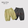 巴厘小豬男童工裝褲夏季七分褲洋氣酷帥兒童短褲薄款寶寶純棉休閑女童褲子 茶綠色 80 曬單實(shí)拍圖